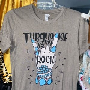 Turquoise is my rock tee